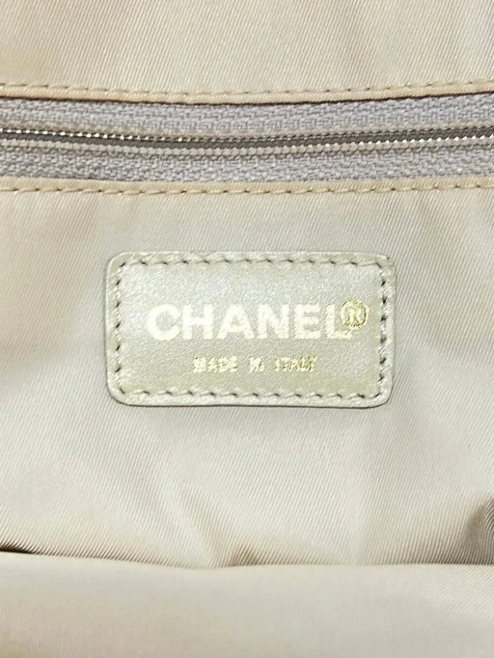 CHANEL New Travel Line Tote MM Light Pink Cream Jacquard Leather Tote Bag